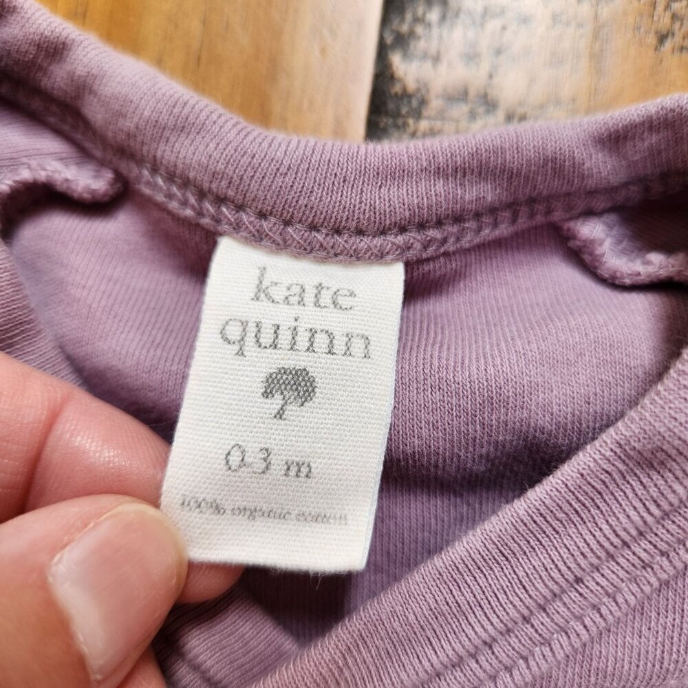 BUNDLE (2) Kate Quinn Organic Cotton Long Sleeve Bodysuits Neutrals 0-3 Months - Picture 8 of 9